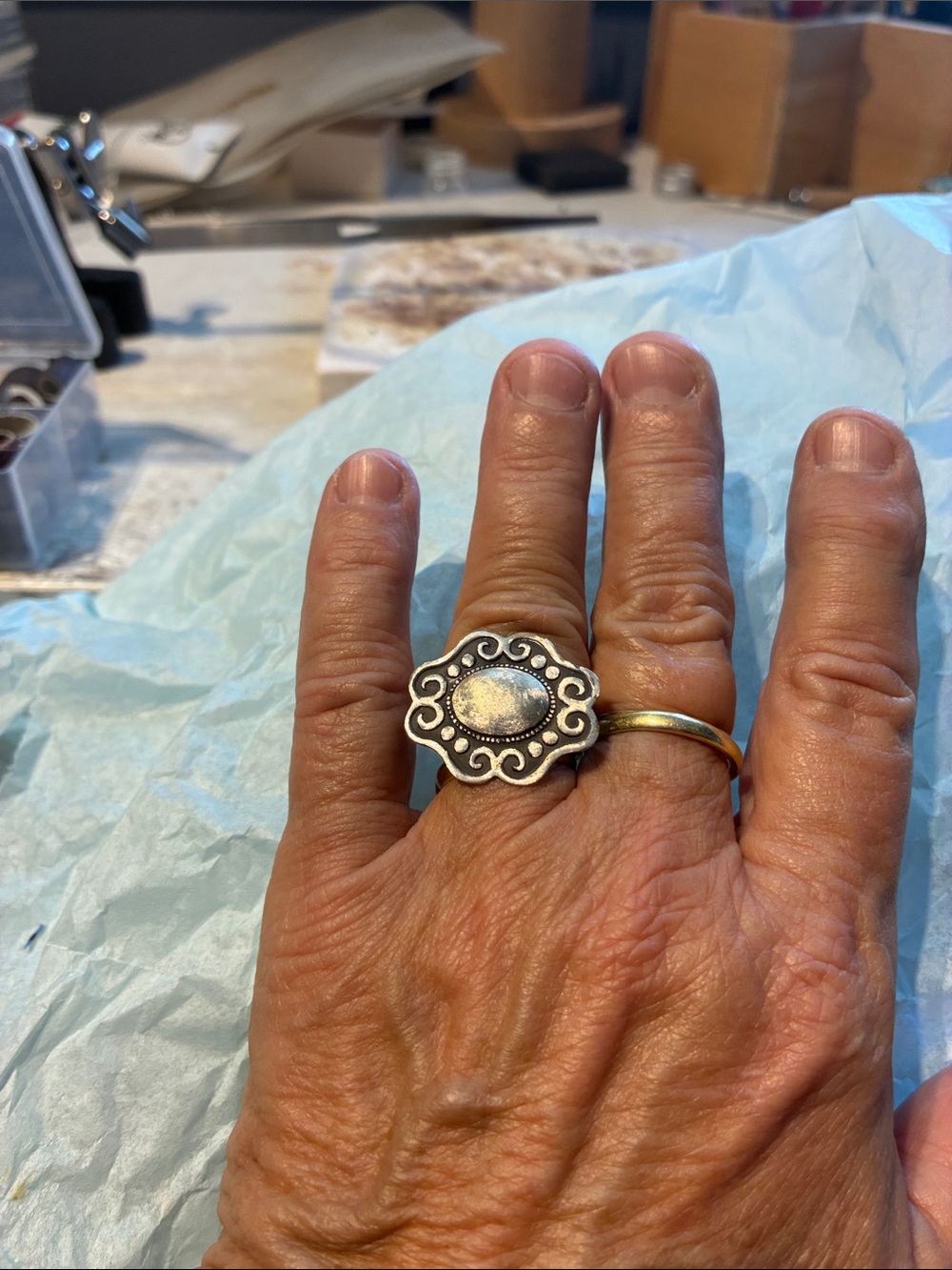 Mexican Sterling Ring. Size 7